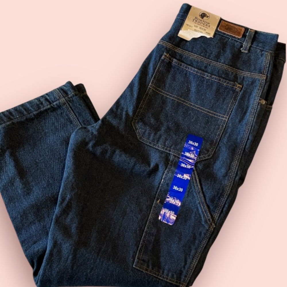 Size 36x29/30 Boston Traders‎ Jeans Carpenter Flannel Lined Heavyweight